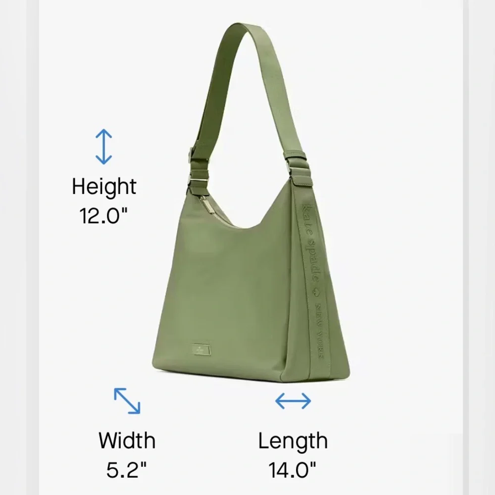Kate Spade Carter Nylon Large Convertible Crossbody Cedar Stand Green